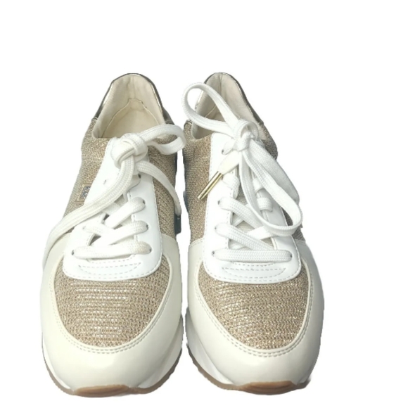 Michael Kors Women's Monique Trainer Shoes, Pale Gold, Size 6 Medium - Picture 4 of 12